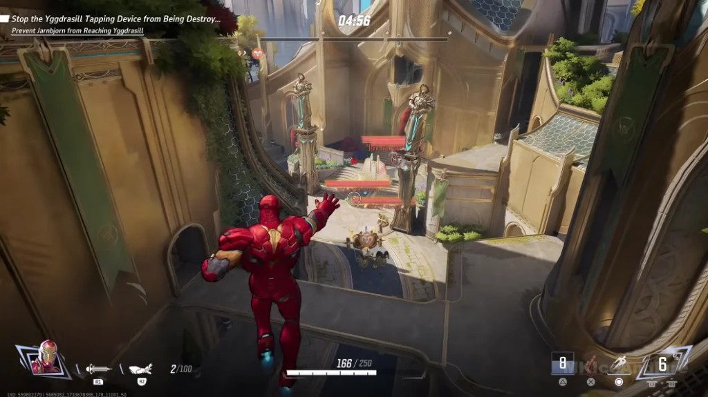 Iron Man gameplay in Marvel Rivals — hero ESP and match HUD